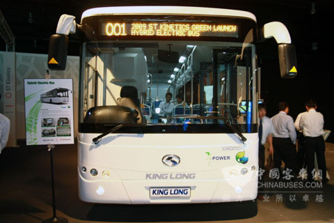 Kinglong 하이브리드 버스, 싱가포르에서 판매 시작